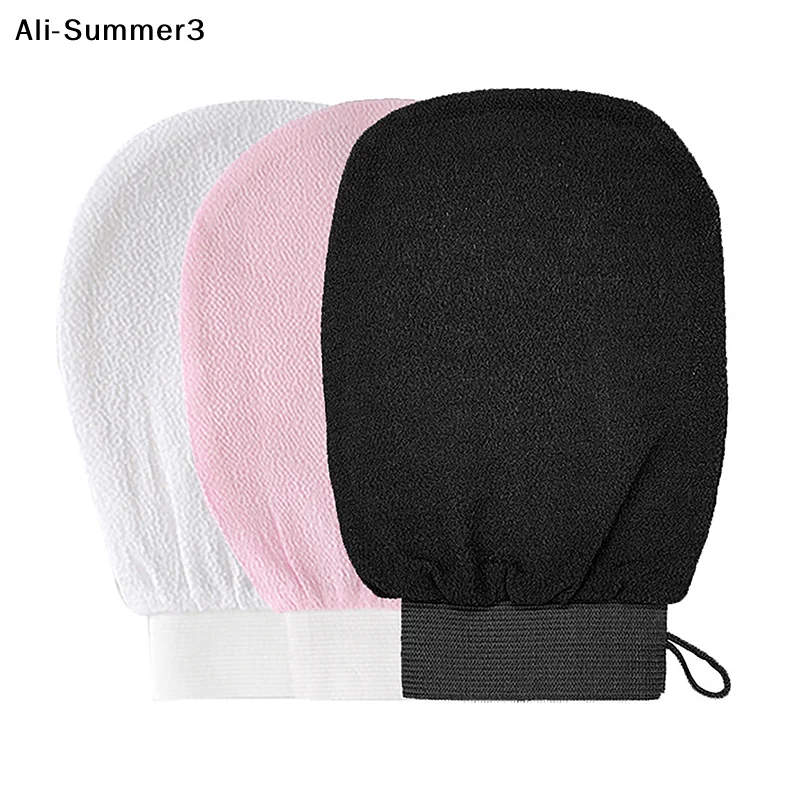 A3Yb1()1Pc 2025 New Bathroom Shower Exfoliating Glove Body Cleaning Scrub Massage Mitt Kessa Peeling Towel Glove