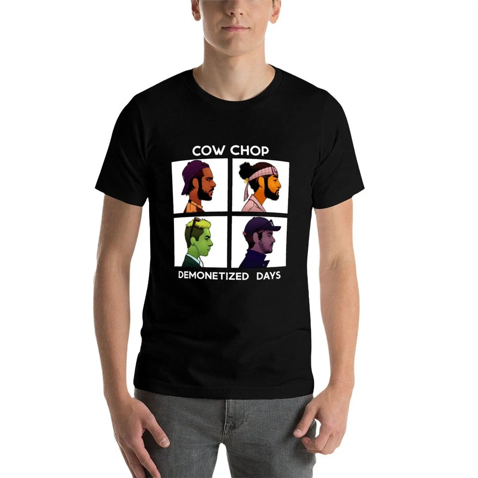 cow chop Demonetized Days T-Shirt man t shirt heavy cotton funny t shirts cotton cotton tshirt 100% T-Shirt