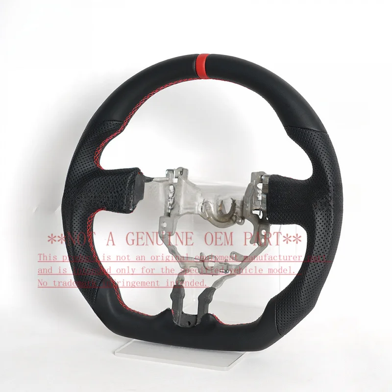 For Toyota Steering Wheel Horn Cover Full Leather Red Center Line Assembly for 12 86 Decorative