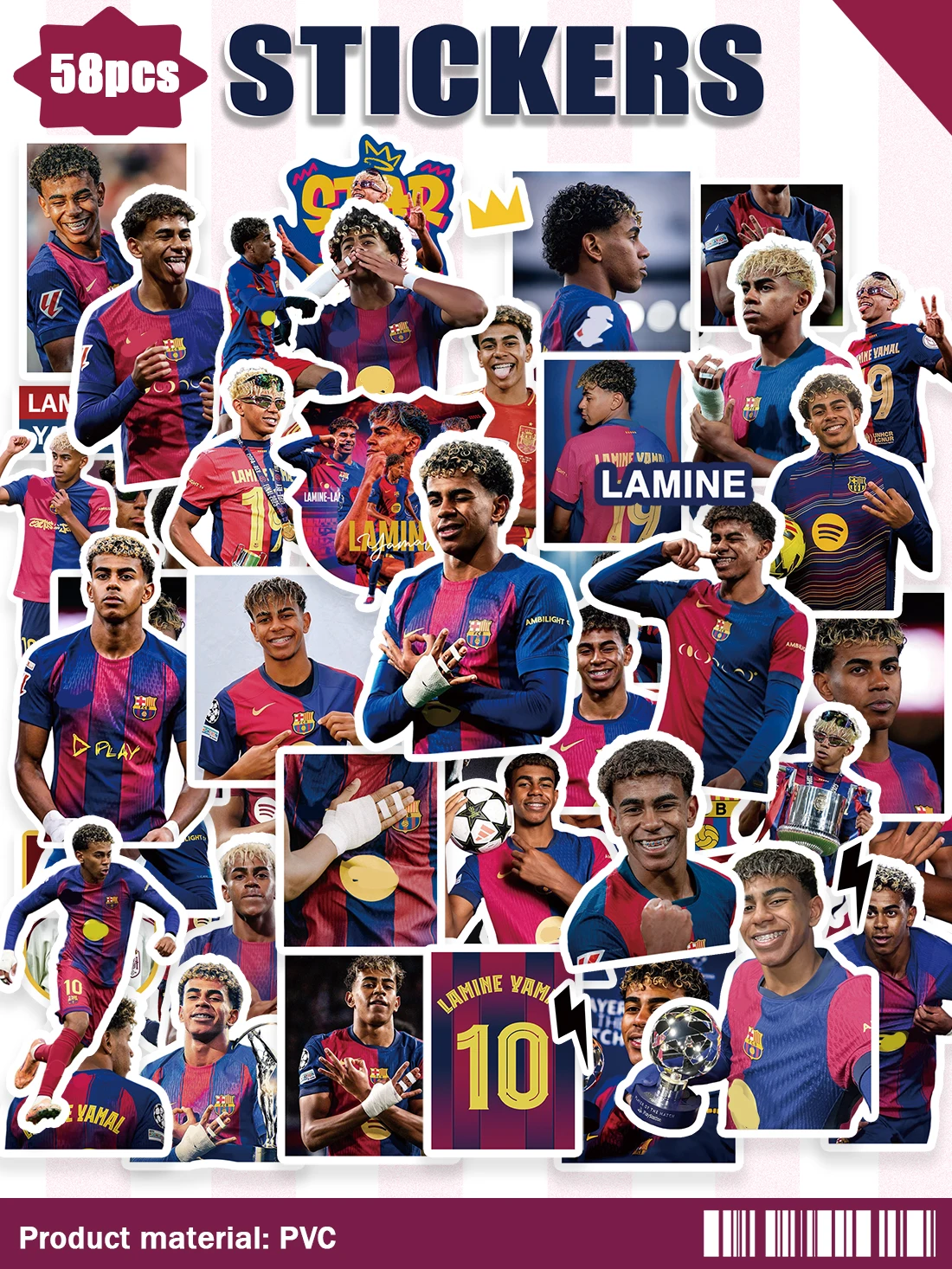 Aliexpress Lamine/ya/mal,6 SHEETS IN 1PACK,Soccer Star Decorative Stickers for Skateboards, Water Bottles & Luggage. - Aliexpress Deal