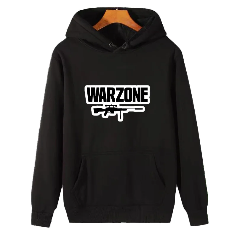 COD Black Ops Cold War Warzone Dropping In Floor Graphic Hooded Sweatshirts Winter Thick Sweater Hoodie Cotton Fleece Hoodie