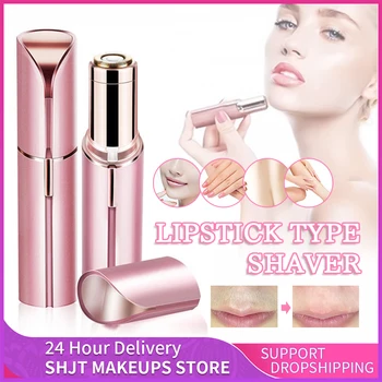 Electric Eyebrow Trimmer Mini Eye Brow Epilator Facial Lipstick Shape Hair Removal…