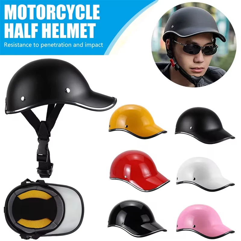 Fashion Bike Helmet Extended Brim Baseball Hat Style Adult Electric Bicycle Helmets Impact Resistance Sunscreen Protective Gear