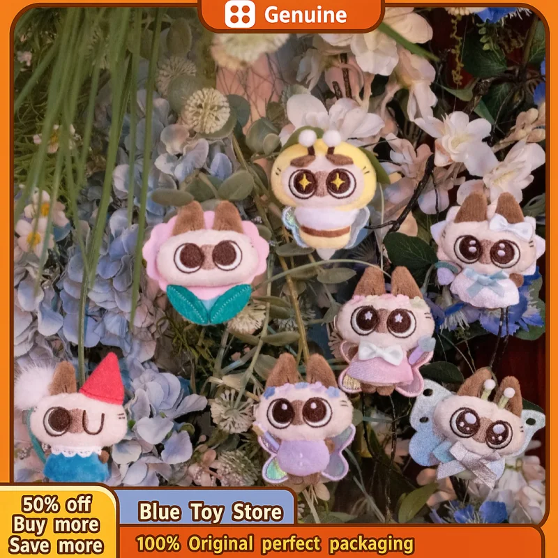 Jepit Rambut Boneka Seri Dunia Bunga Ajaib Pasta Kacang Kucing Siam Kotak Misteri Mainan Kotak Kejutan Jepit Rambut Kawaii Hadiah Ulang Tahun untuk Anak Perempuan