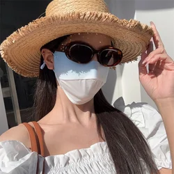 Maschera per fard antipolvere sfumato da donna Maschera per temperamento traslucido UV Maschera per protezione solare estiva Protezione per gli occhi Respiratori