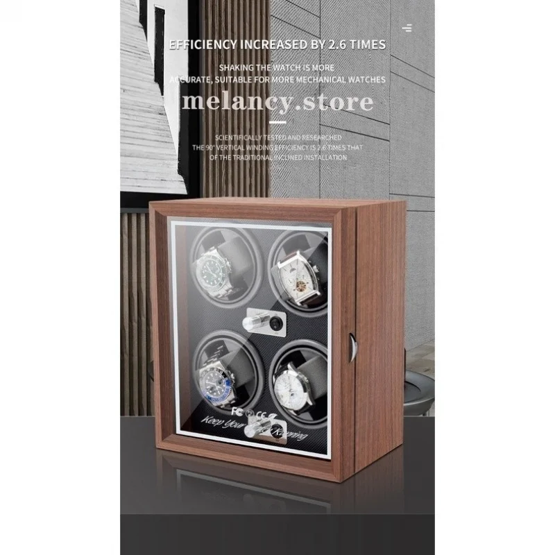 TIMECARE Watch Winder Houten doos Hoogwaardige automatische horlogedoos met 2 sleuven en Mabuchi Moto