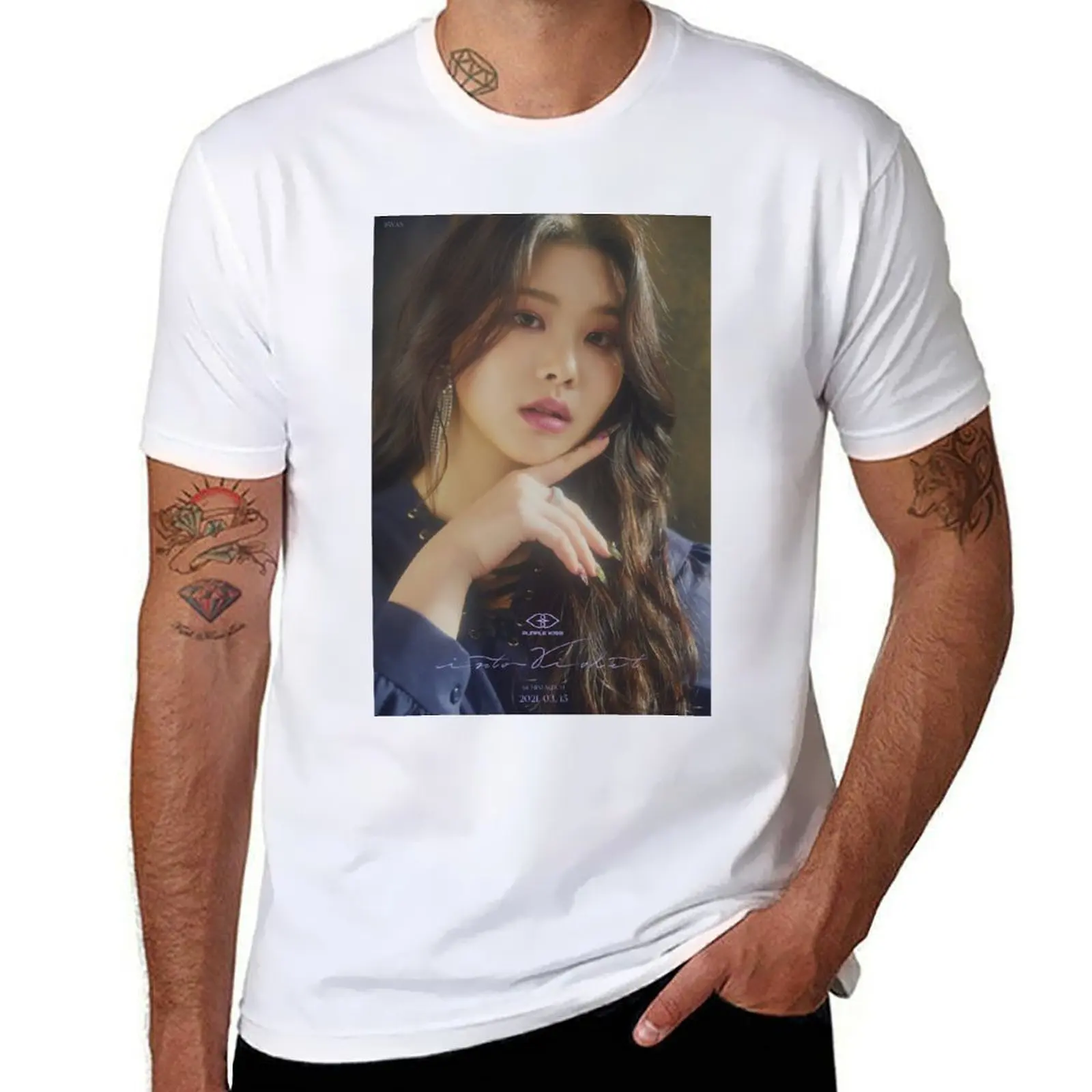 

SWAN Purple Kiss T-Shirt t shirts for man slim fit t shirt man casual T-Shirt