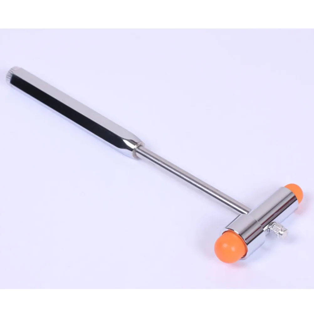 

Рефлекторный молоток 3-в-1, Т-образная двойная головка, с игольной щеткой, ручка из нержавеющей стали для домашнего использования в больнице с неврологической диагностикой