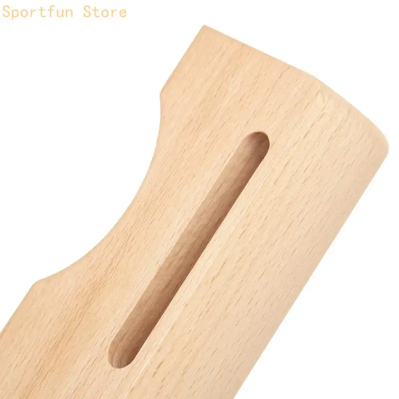Beech Wooden Rhythm Block Percussion Instrument with Split Sound Chambers and Wooden Mallet for Music Lessons, Practice and