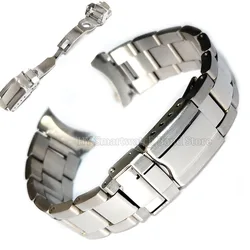 Stainless Steel Watch Strap 20mm for Rolex Water Ghost for Daytona Oyster Wrist Band Curved End Metal Bracelet Watch Accessories