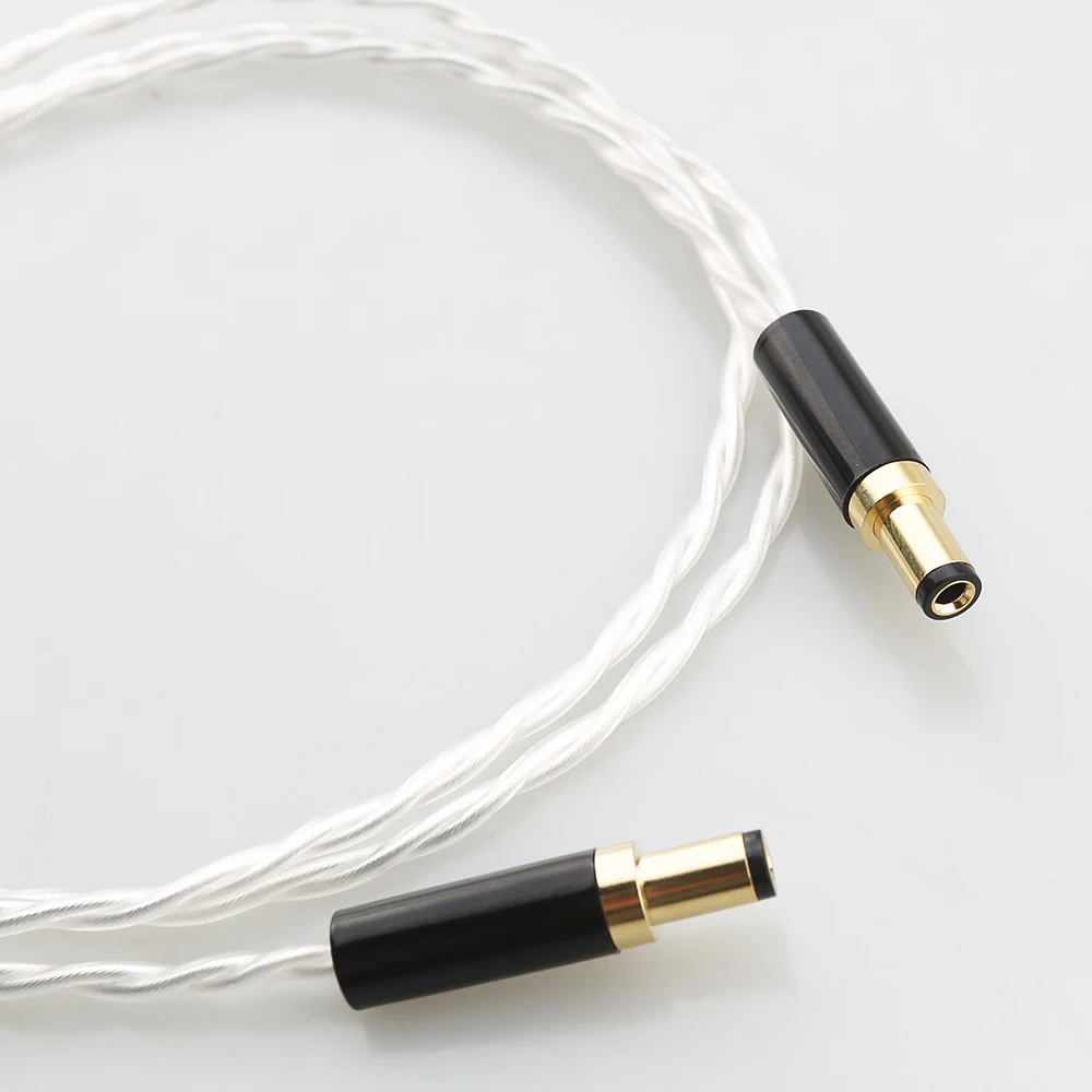 High Purity 7N OCC Silver Plated DC Power Cable DC5.5x2.1/2.5mm Cord for Linear Power Supply