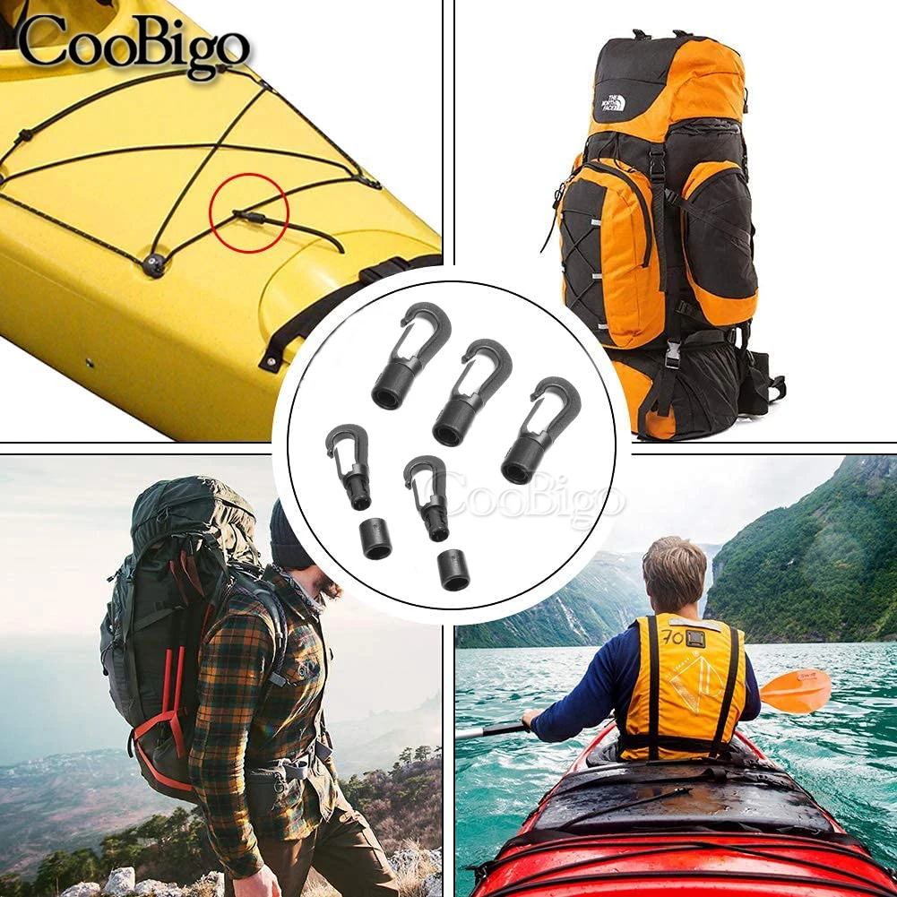 5/50 قطعة حبل مرن هوك شريط مطاطي كليب بنجي صدمة الحبل نهاية السحابة الغسيل الدراجة في الهواء الطلق قارب كاياك اكسسوارات للقوارب #6