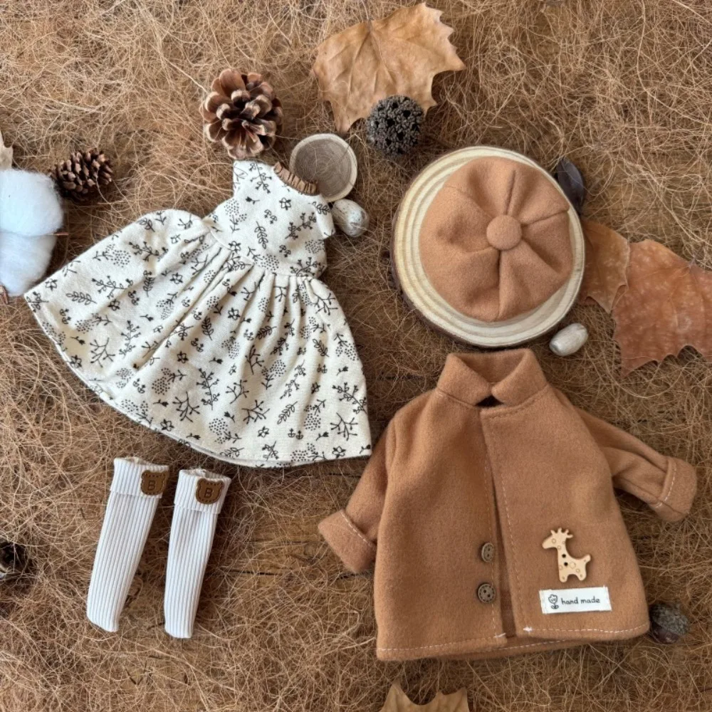 30cm Doll Clothes 1/6 BJD Doll Fashion Outfit Set Pretty Dress Hat Winter Coat Girl Toy Gift Doll Accessories(no shoes&doll)