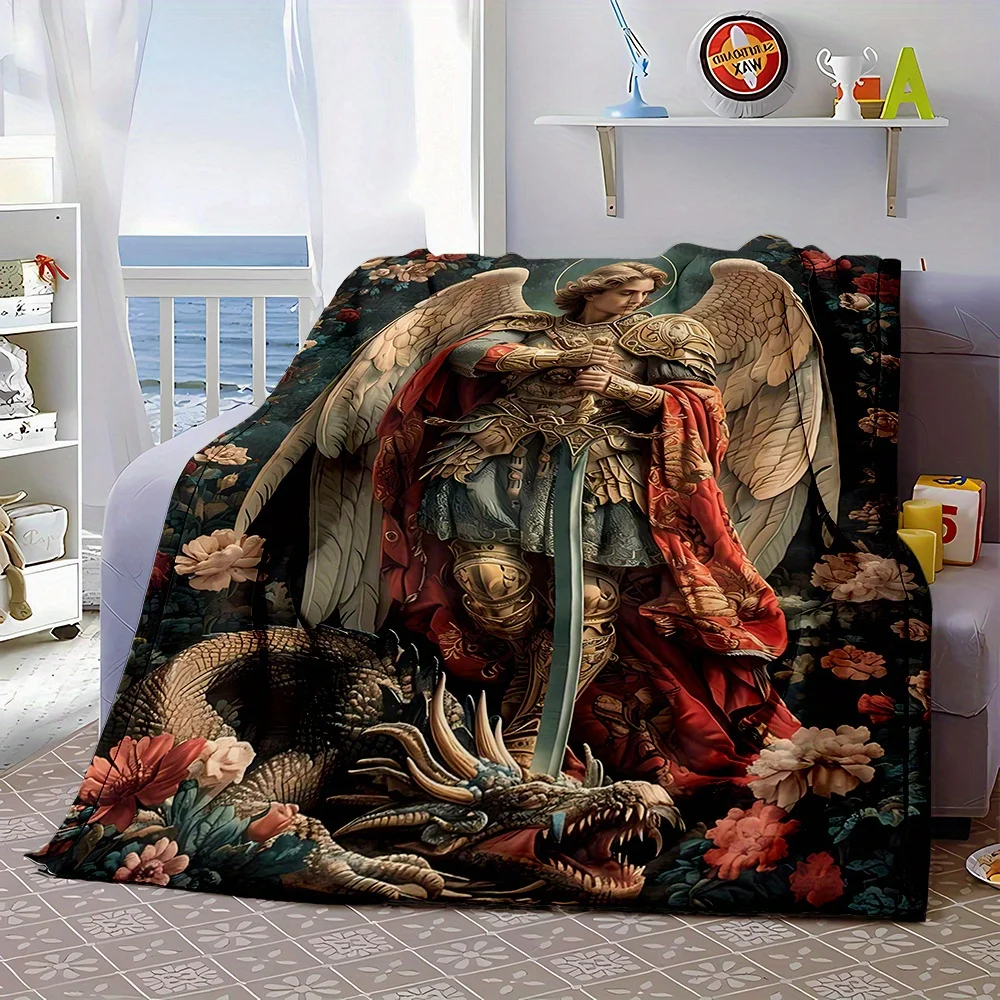 Majestic Fantasy Angel Dragon Tapestry Blanket Throw 150x200cm Gothic Art Home Decorative Decor