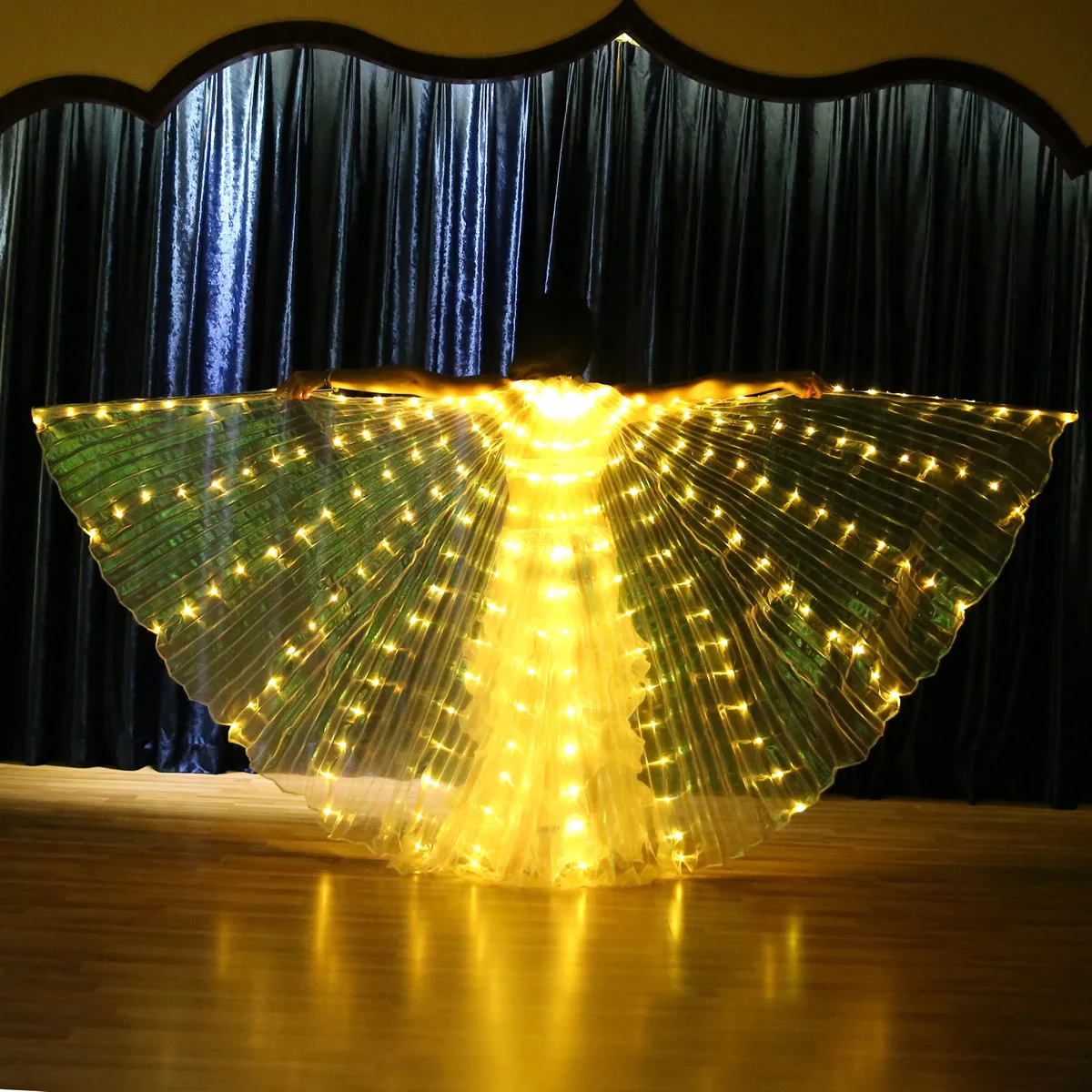 LED luminous wing dancing wing dancing luminous prop performance belly dance wing lite yellow light adult model