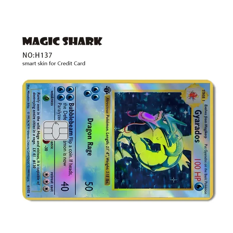 Charizard Gyarados Venusaur Blastoise Mewtwo Squirtle Snorlax Holografische Laser Credit Debet Card Film Skin Sticker