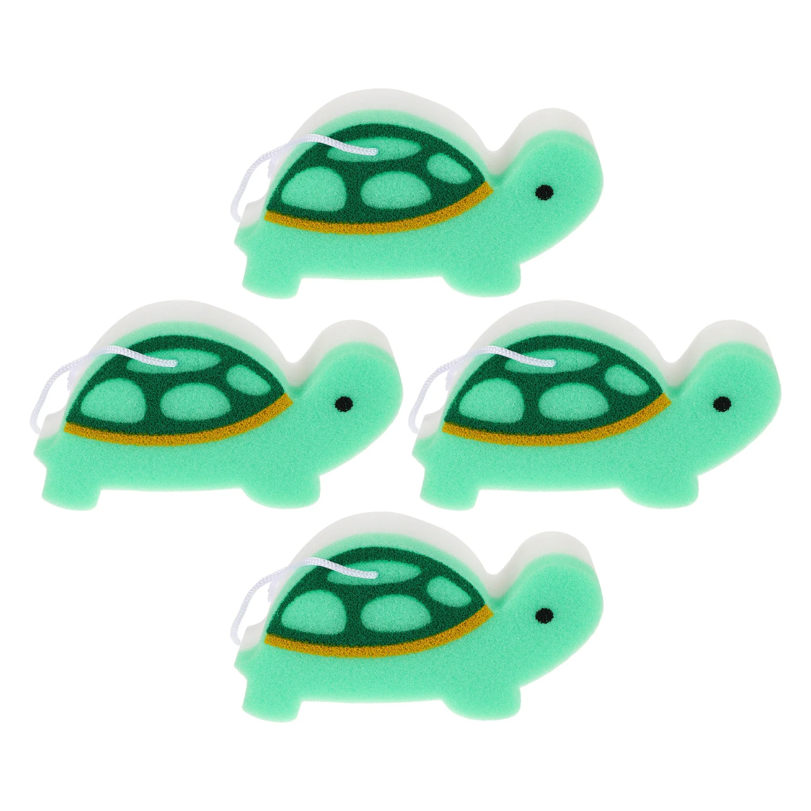 Jouets de bain tortue adorables, brosse éponge douce pour nouveau-né, épurateur de nettoyage multifonctionnel, lavage du corps, éponges de dessin animé, 4 pièces