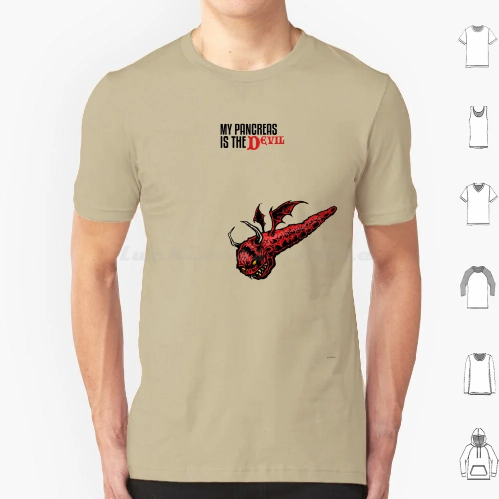 Devil Pancreas T Shirt Cotton Men Women DIY Print Chronic Pancreatitis Pacreatitis Pancreatitis Pancreatic Disease Chronic Pain