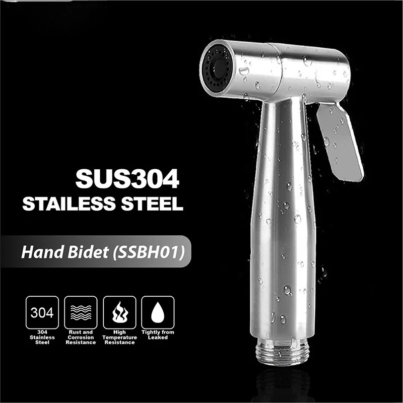 Toilet Sprayer Handheld Shower Head Faucet Bidet Spray Gun Stainless Steel Self Cleaning Bathroom Douche Fixture Accessories