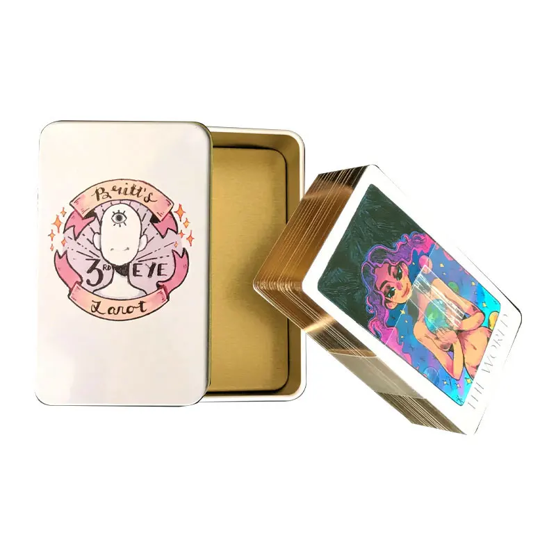 Third Eye Tarot Fate Divination Family Party Playing Card Game Tarot And Tin Box Gilded Edge Tarot Options Free Bag