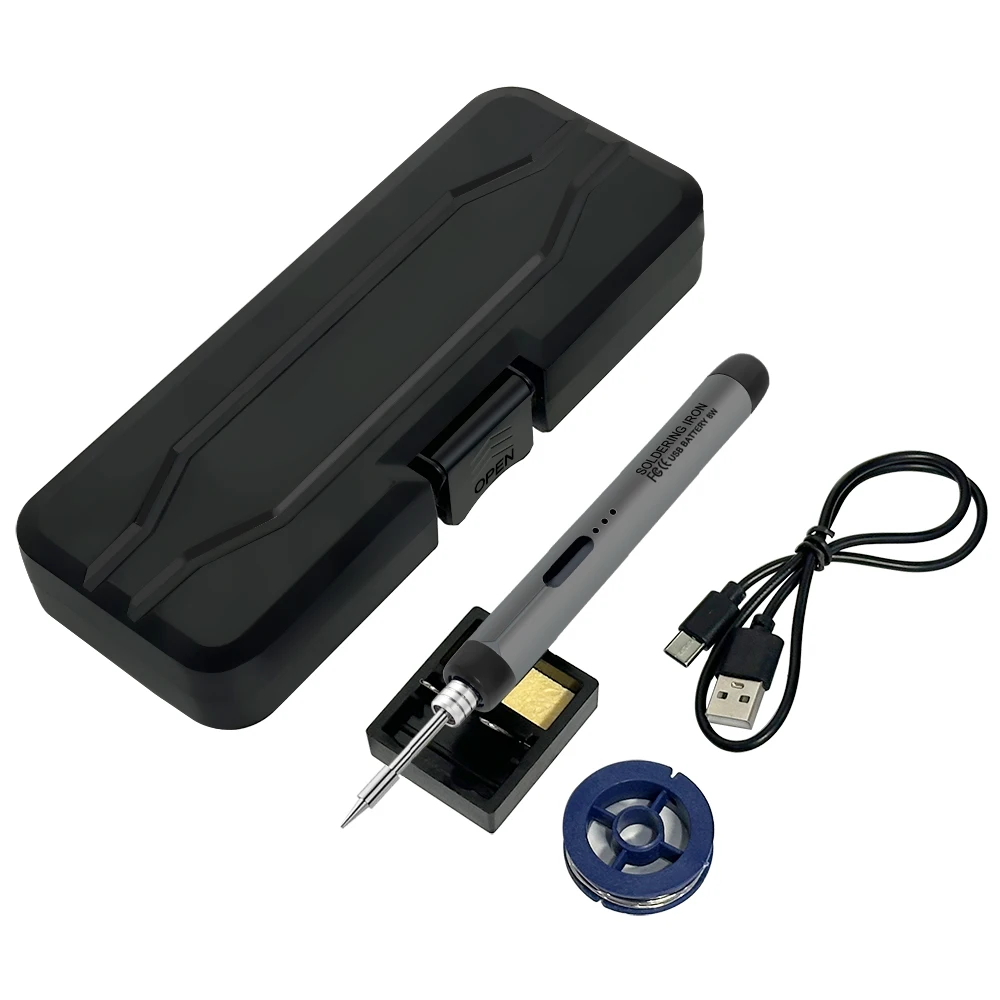 USB-soldeerbout mini kleine soldeerboutset draagbare huishoudelijke type-C-interface 800mAh-batterij Verstelbare temperatuur - afbeelding 1