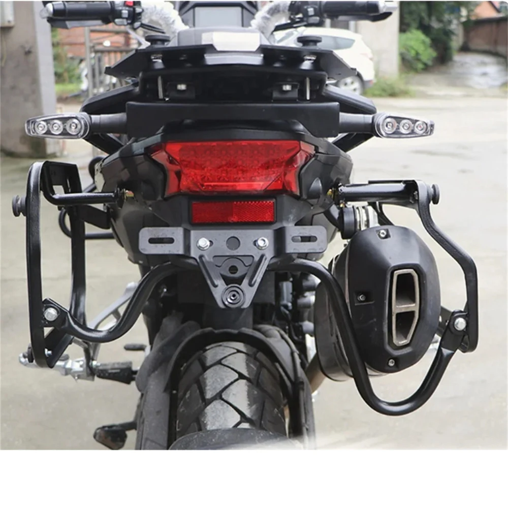 For Benelli TRK502X TRK502 Aluminum Alloy Side Box Carbon Steel Bracket TRK 502X Side Box Right Avoidance Exhaust Pipe Bracket