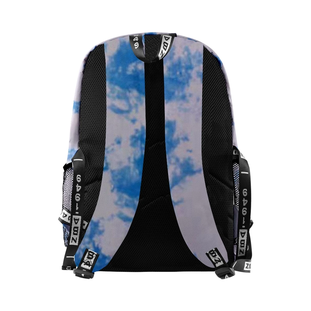 Sam and Colby Merch XPLR Shatter Light Blue Tie Dye Backpack Girls Boys School Bag Women Men Bag Travel Bag Casual Zip Backpack