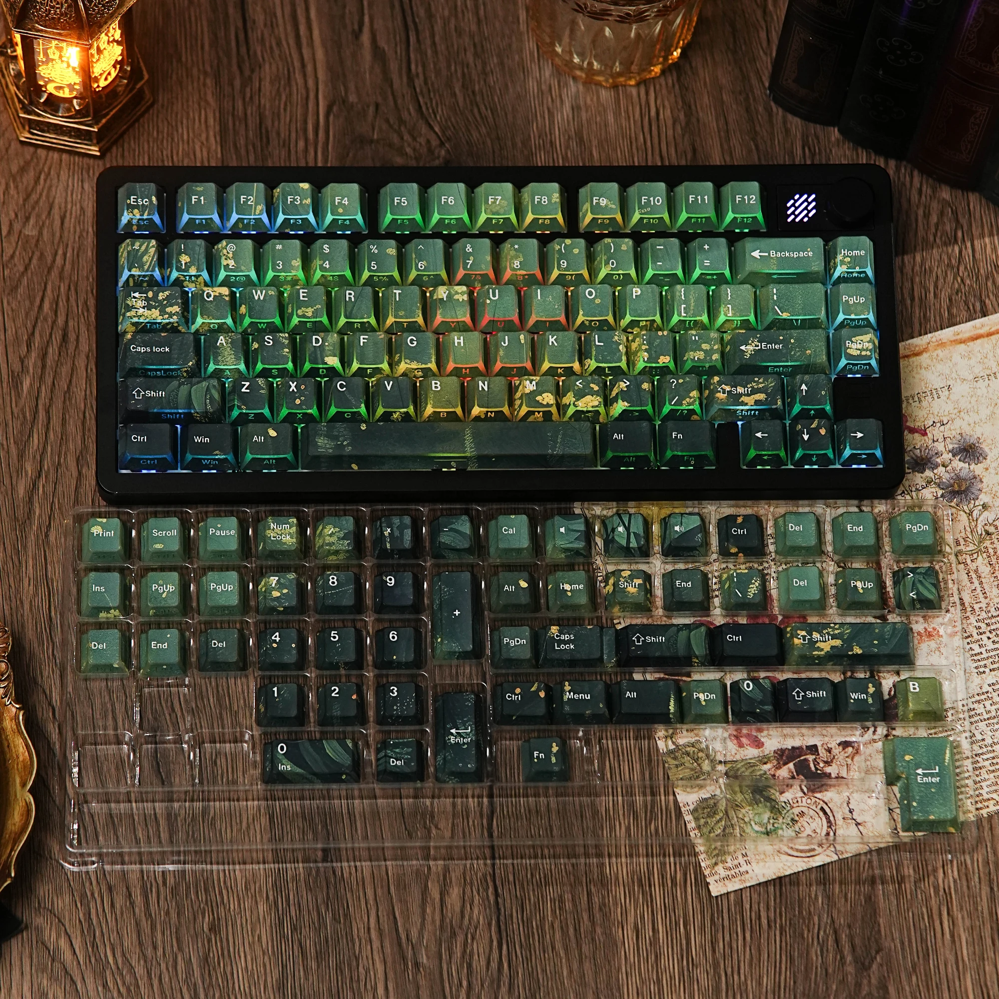 JCM Summer 137 Keys Keycaps Set Dye-Sub Side-Lighted LAS Profile for Mechanical Keyboard - Spanish Arabic French German Russian