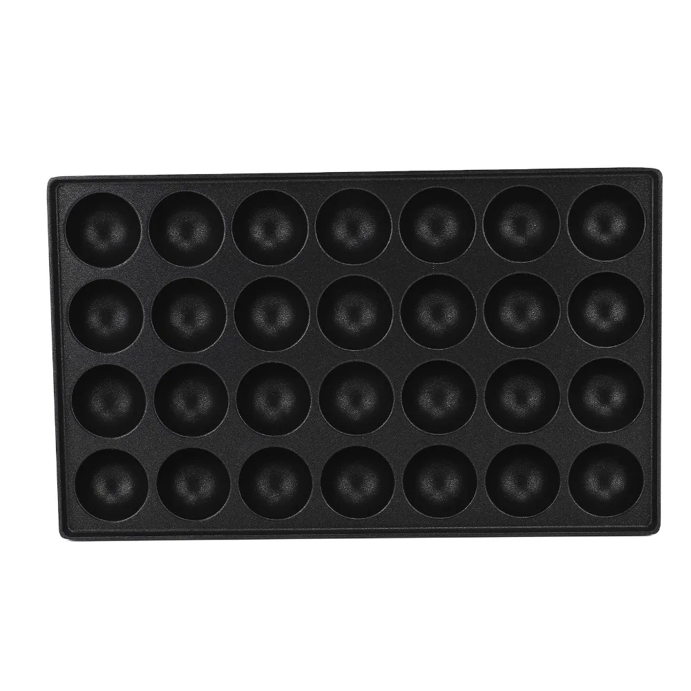28 Holes Takoyaki Maker Pan Black Nonstick Octopus Meatballs Baking Tray 1.5