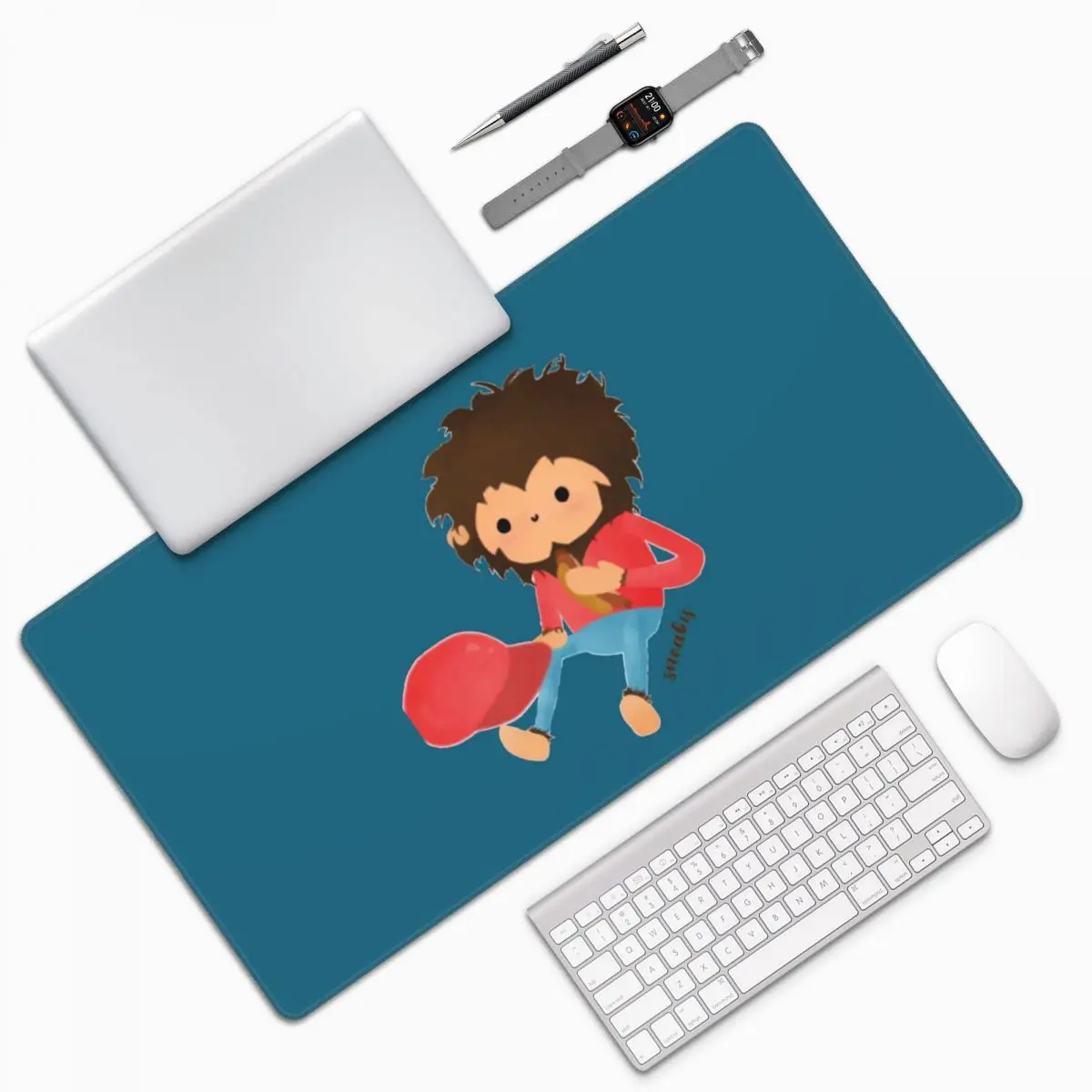 

Sneaky Sasquatch Funny Big Head For Game Lover Large Mouse Pad Computer Keyboard Mouse Mat Gaming PC Laptop Desk
