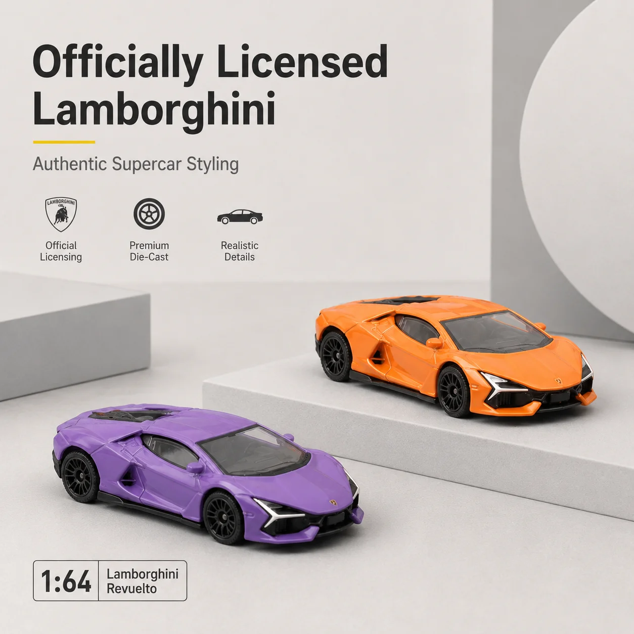 CCA 1:64 Lamborghini Revuelto Race Miniature Model 1:64 3