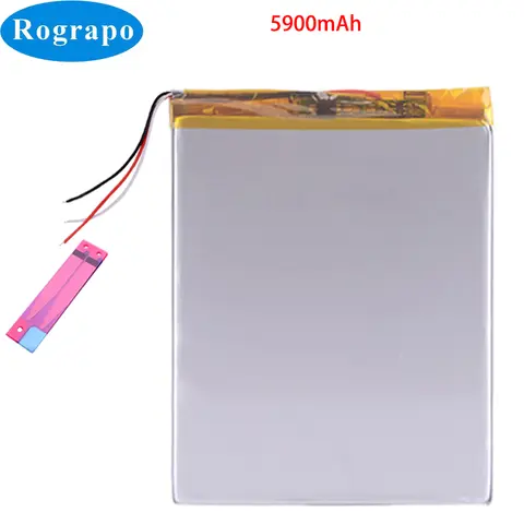 새로운 3.8V 5900mAh 리튬 폴리머 309598 359598 409598   태블릿 PC 배터리 3선