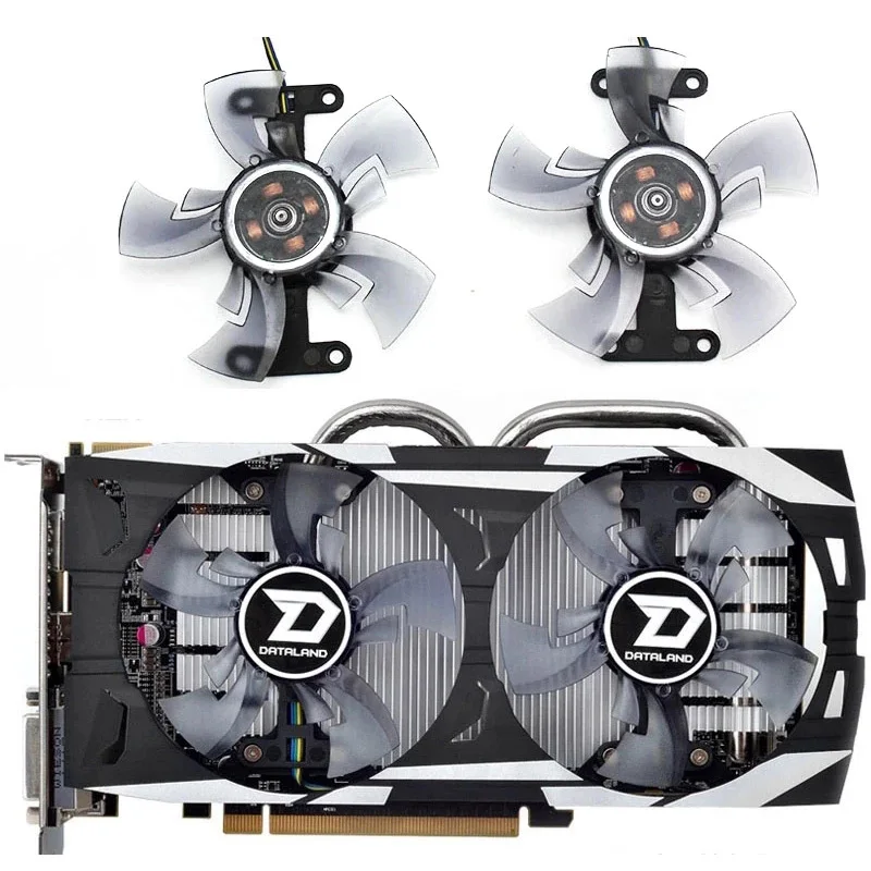 

2Pcs 4pin DC 12V 0.35A GA91O2H Graphics Card Fan For Dataland R9 270 2G R9 380 4G Graphics Card Cooling Fan VGA Cooling Fan