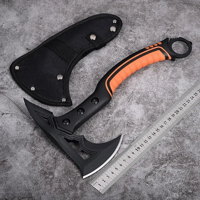 Outdoor Portable EDC Multifunctional Tactical Short Axe Camping Hammer Chopping Wood Car Emergency Tool for Breaking Windows