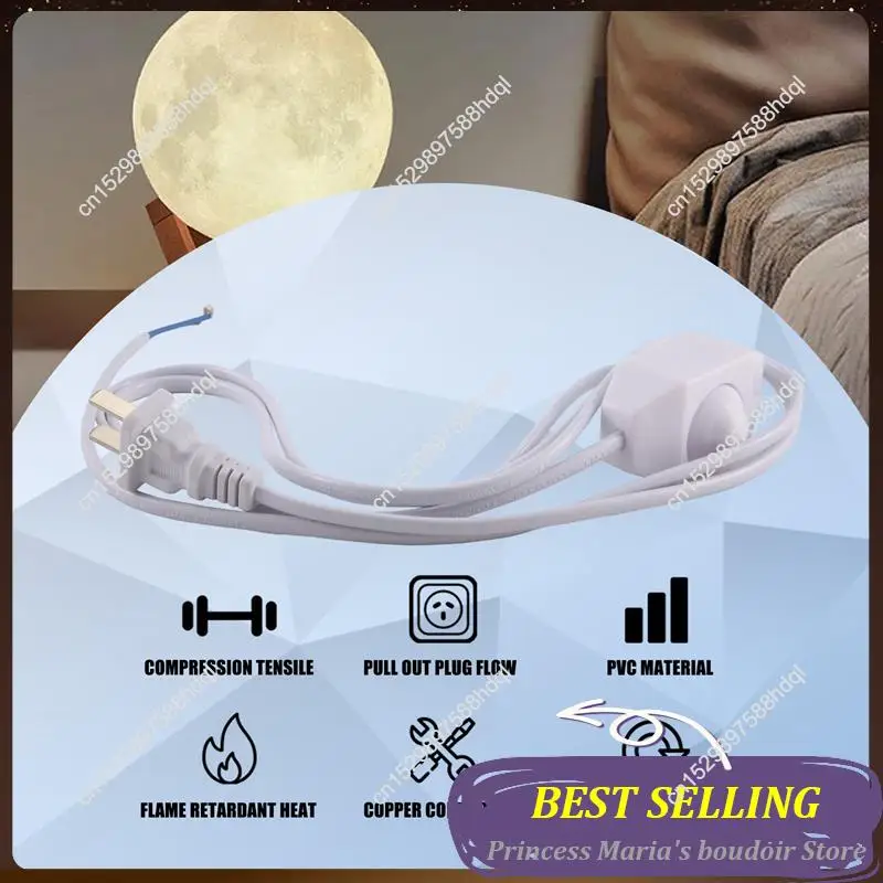 AB30-20X White Lamp Power Cord W Dimmer Switch AC 250V/110V US Plug