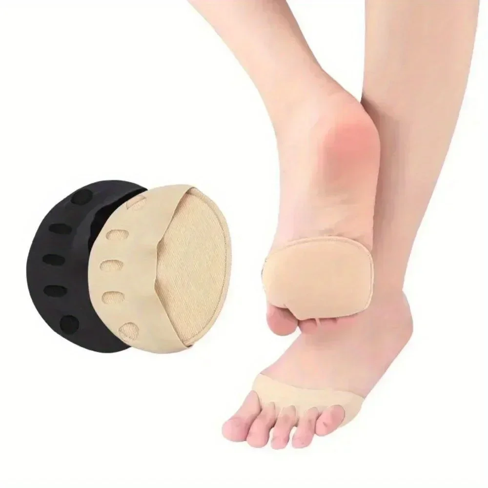 1Pair Five Toes Forefoot Pads for Women High Heels Half Honeycomb Breathable Shoe Cushion for Foot Pain Relief Moisture Wicking