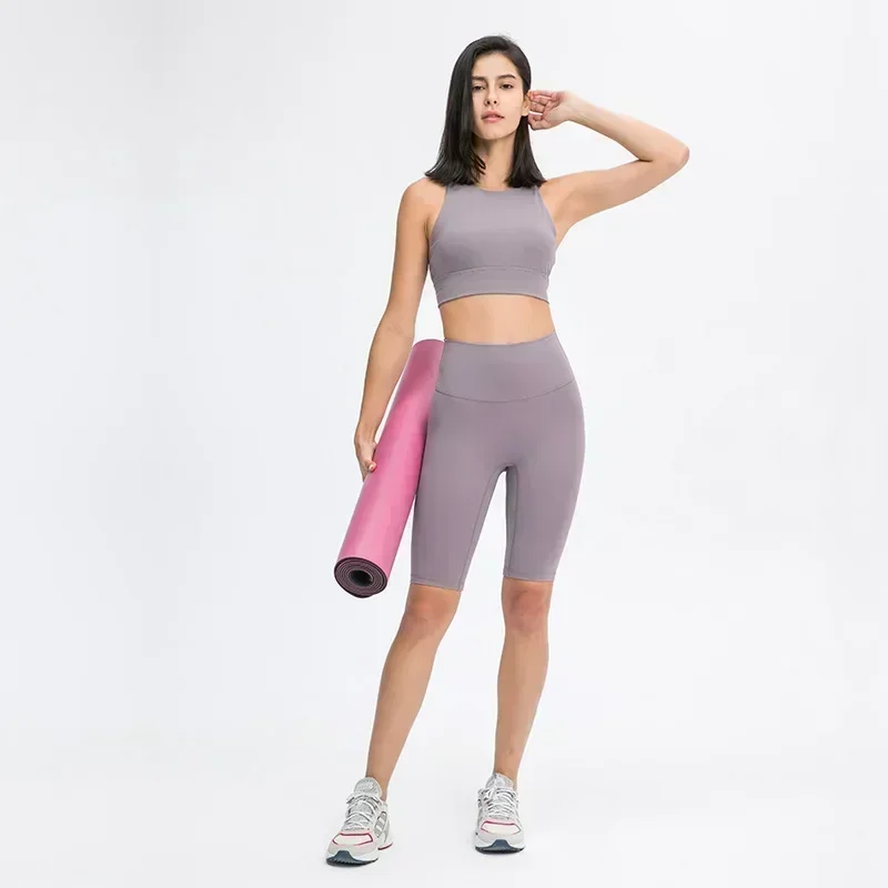 Lemon Align pantalones cortos ajustados de cintura alta para mujer, sin línea de incomodidad, levantamiento de cadera, ejercicio de compresión Abdominal, pantalones para correr, 5 puntos