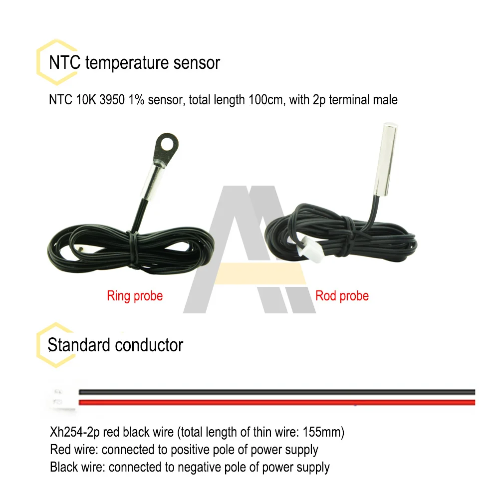 5V 12V  24V LED Display Dual Digital Temperature Sensor DC 4-30V Single Voltage Dual  termometro digital With NTC 10K 3950 Probe