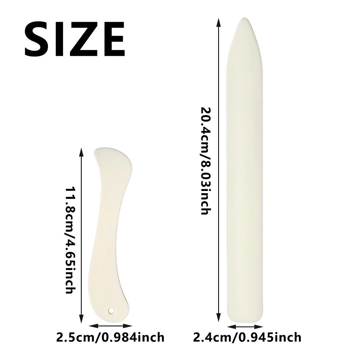 6Pcs Bone Folders Crease Makers Tool Plastic Bone Folder Paper Creaser Fold Bookbinding Tool for DIY Making Paper Crafts image 4