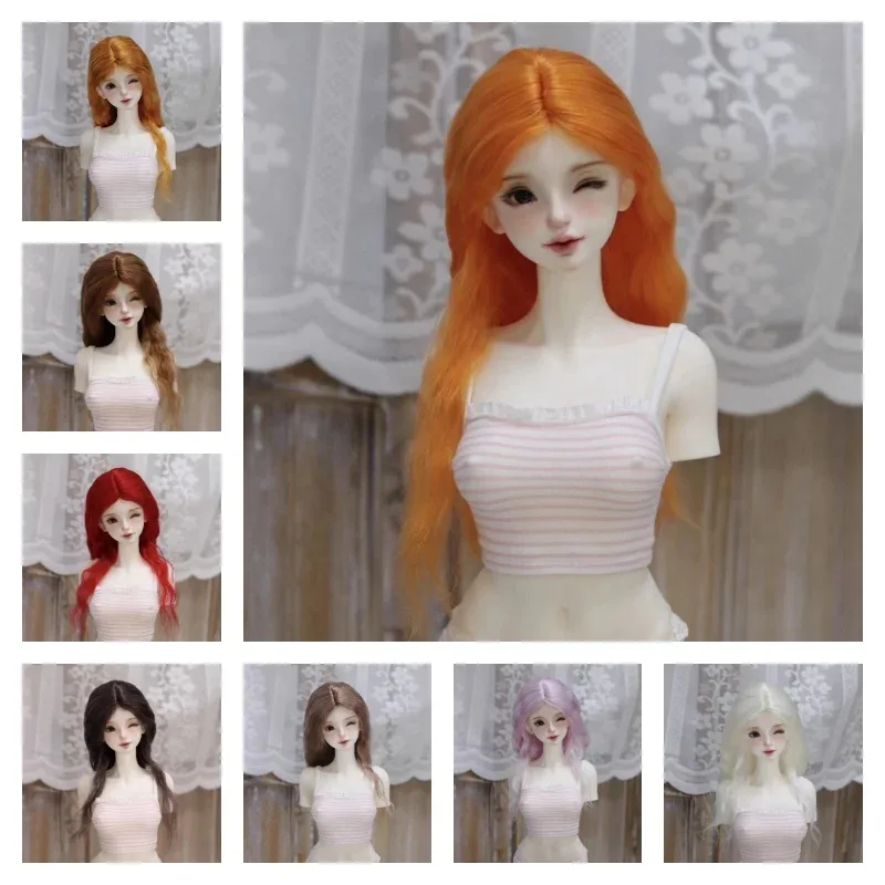 

BJD Doll Wigs Long Wavy Hair For 1/3 1/4 MSD MDD SD Doll Curly Hair Accessories Mohair Wig