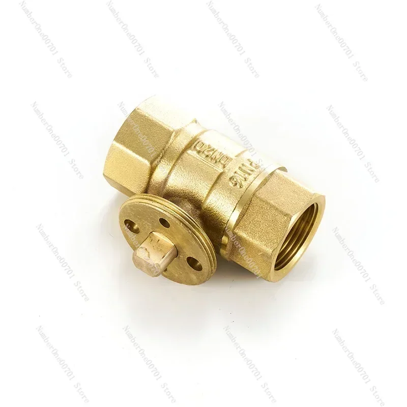 صمام كروي نحاسي Dn15 Dn20 Dn25 صمام كروي كهربائي ثنائي الاتجاه ومحرك كهربائي داعم