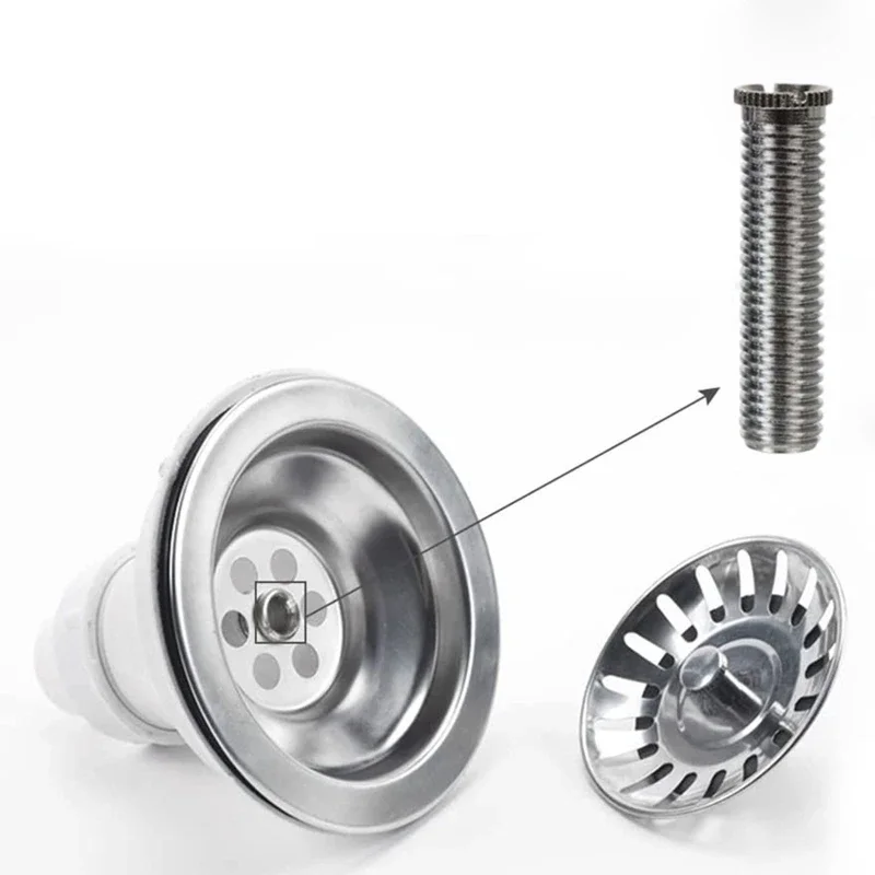 อ่างล้างจานกรองสกรูThickenสแตนเลสสตีลเสียเกลียวสกรูเชื่อมต่อห้องครัวFIXTURE Parts