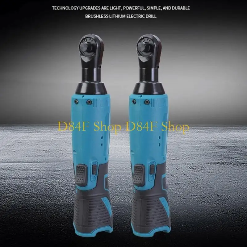 D84F 40ft-LBS 500RPM أداة Ratchet Wrench 3/8in 12V عزم الدوران العزم العزم المرتفع الأداة cordless lectral مع ضوء LED #3