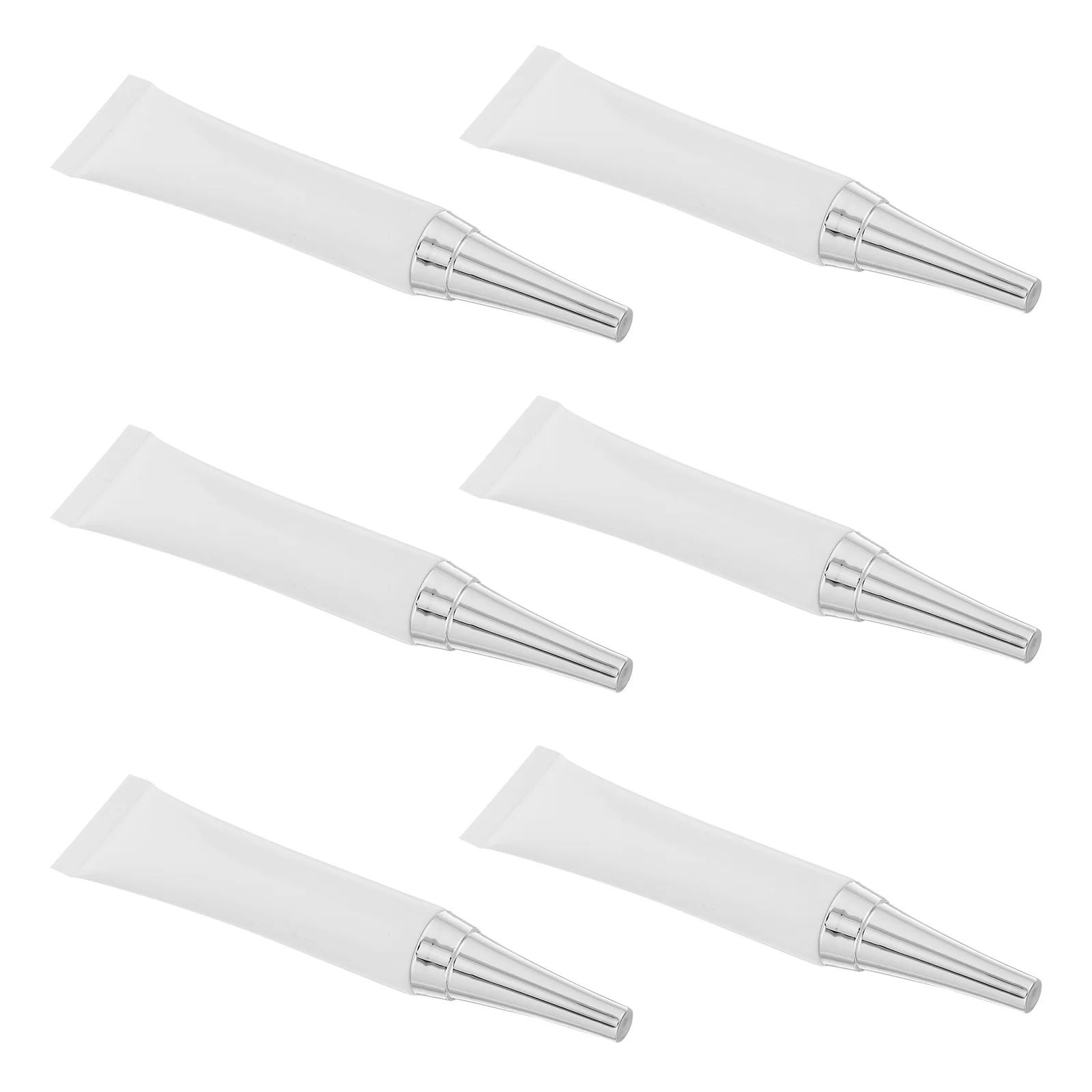 

6Pcs 15Ml White Refillable Squeeze Tubes for Cosmetics Travel-Friendly Empty Lotion Containers Lip Balm Cream Dispenser Soft