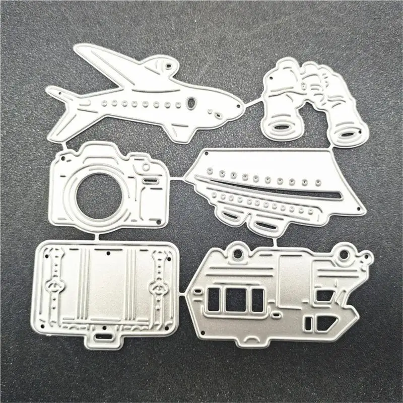 Plane Ship Camera Car Die Cut Embossing Stencils Carbon Steel DIY Cutting Dies X3UC