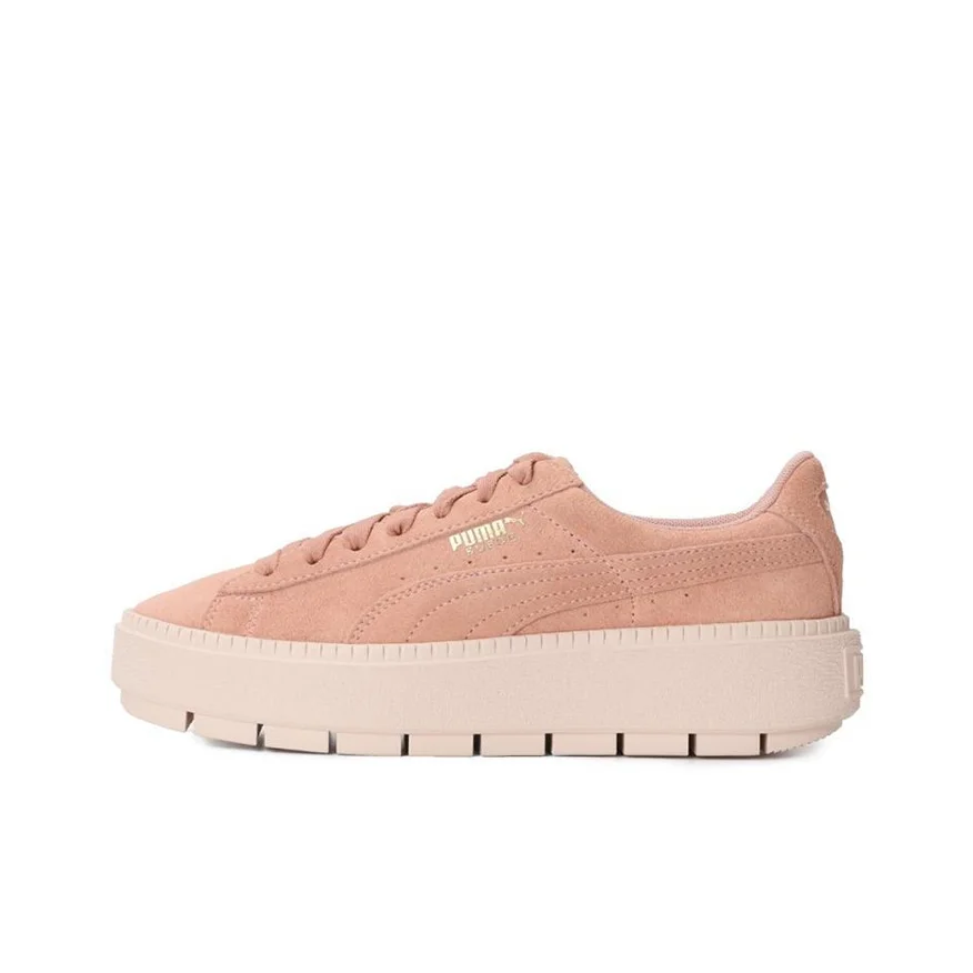PUMA x FENTY BEAUTY Platform Trace WN Cow Split Leather Lightweight Low top Casual Urban Chic Style Women's Pink 365830-05