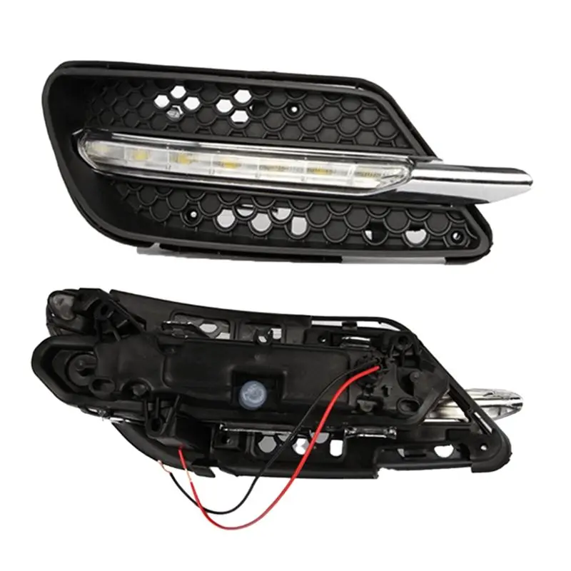 Car Front Fog Light Grille Cover Honeycomb With Fog Lamps For Mercedes Benz C-Class W204 2008-2010 A2048850353 A2048850253-T61C view 6