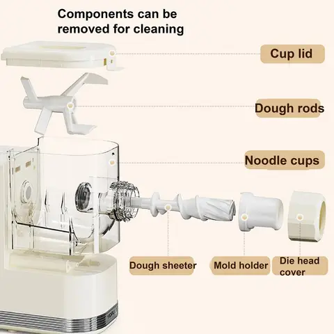 150W multifunktionell nudeltillverkare automatisk elektrisk nudelpressmaskin dumplingmaskin köksredskap 7 formar 8 best sales inslagningsmaskin - №7