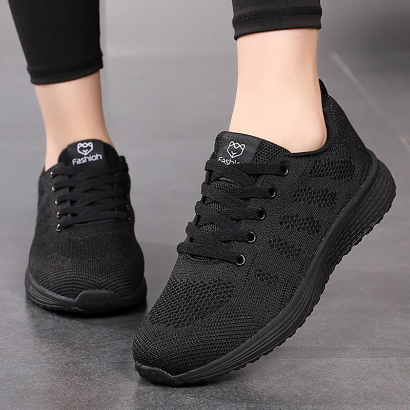 New Sneakers Women Casual Shoes Fashion Breathable Walking Mesh Flat Shoes Women 2024 Tenis Feminino White Ladies sports Shoes