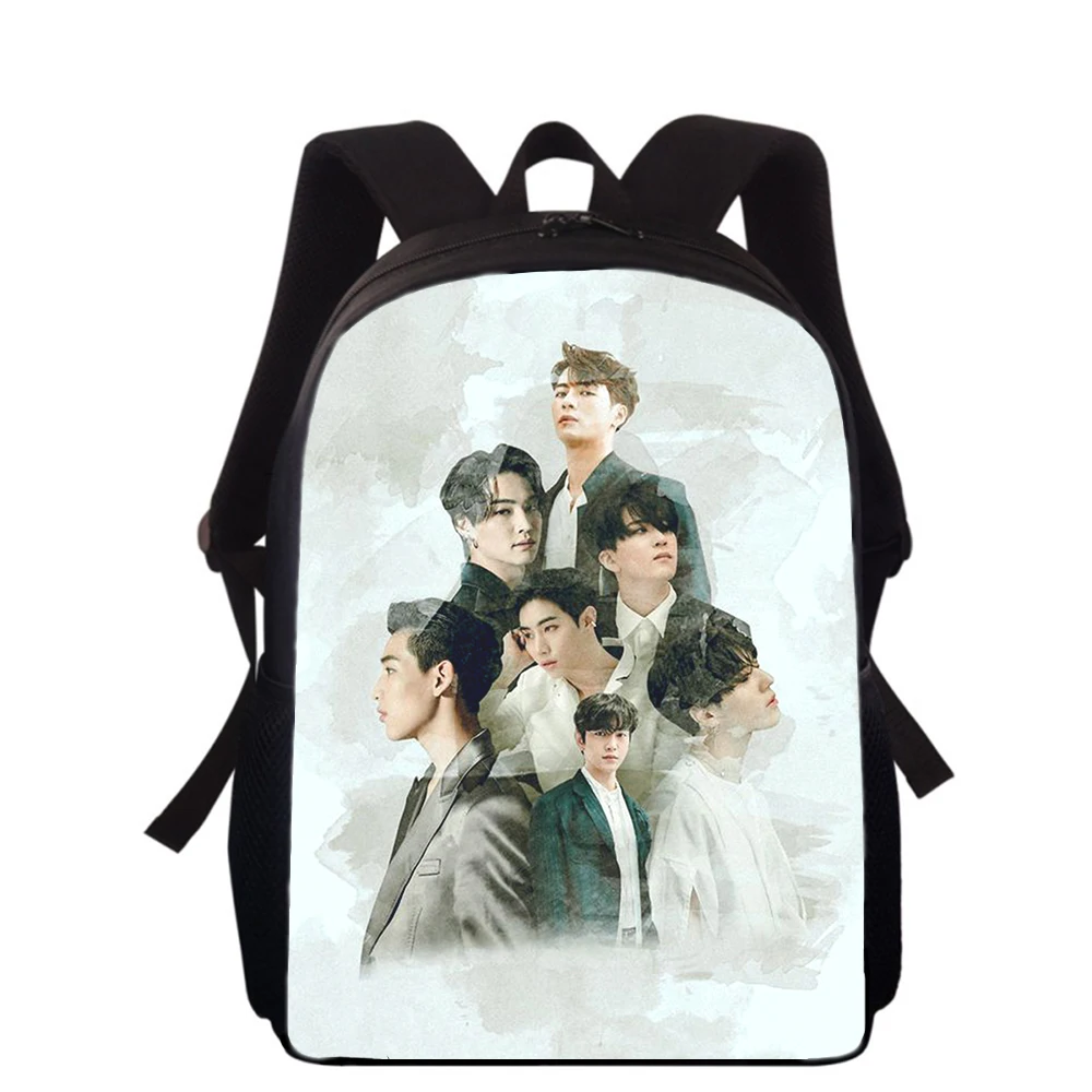 GOT7 KPOP 3D Print Mochila para Crianças, Sacos De Escola Primária para Meninos e Meninas, Estudantes Sacos De Livros, 16"